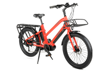 Lataa kuva Galleria-katseluun, REID pitkäperä sähköpyörä oranssi viistosta kuvattuna