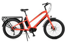 Lataa kuva Galleria-katseluun, REID pitkäperä sähköpyörä oranssi sivulta kuvattuna