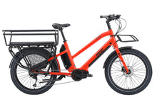 Lataa kuva Galleria-katseluun, REID pitkäperä sähköpyörä oranssi sivulta kuvattuna turvakehikko kiinnitettynä